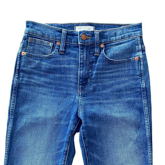 Madewell 10" High Rise Skinny Jean with Asymmetrical raw hem size 25 - Picture 6 of 15